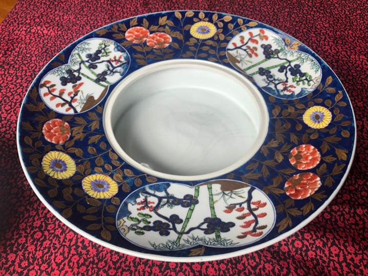 錦彩　焼き物　有田焼　灰皿