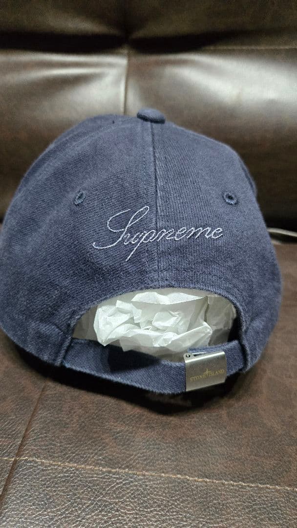 Stone  ×supreme ネイビー ベースボールキャップ