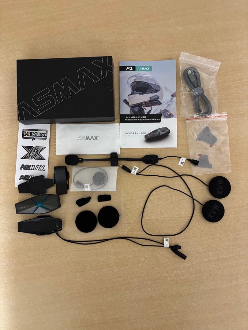 ASMAX ヘルメット用Bluetoothスピーカーセット