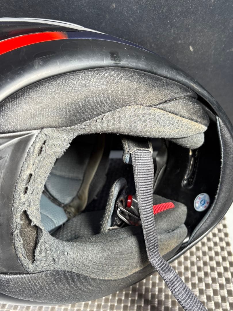 C057 Arai フルフェイスヘルメット 青/赤/銀　57.58cm