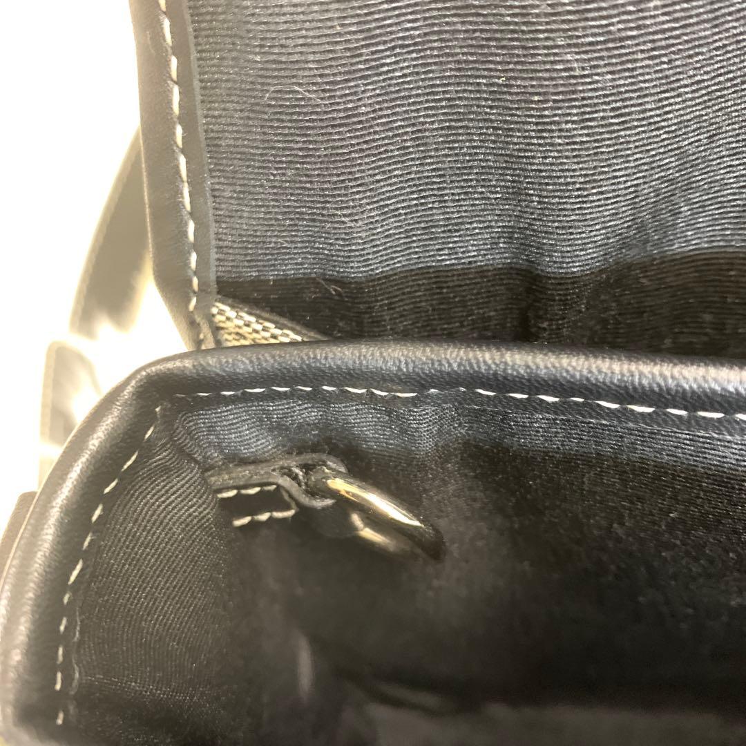 Coach シグネチャーショルダーバッグ ブラック/グレー