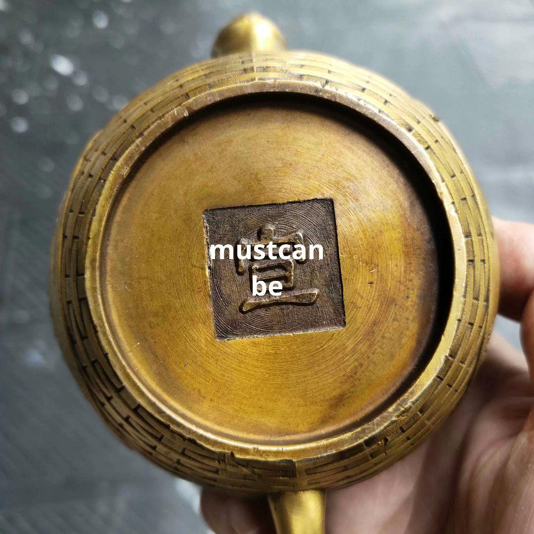 銅器 茶壺 釣り翁茶壺 酒壺 茶道具 煎茶器 工芸品 置物