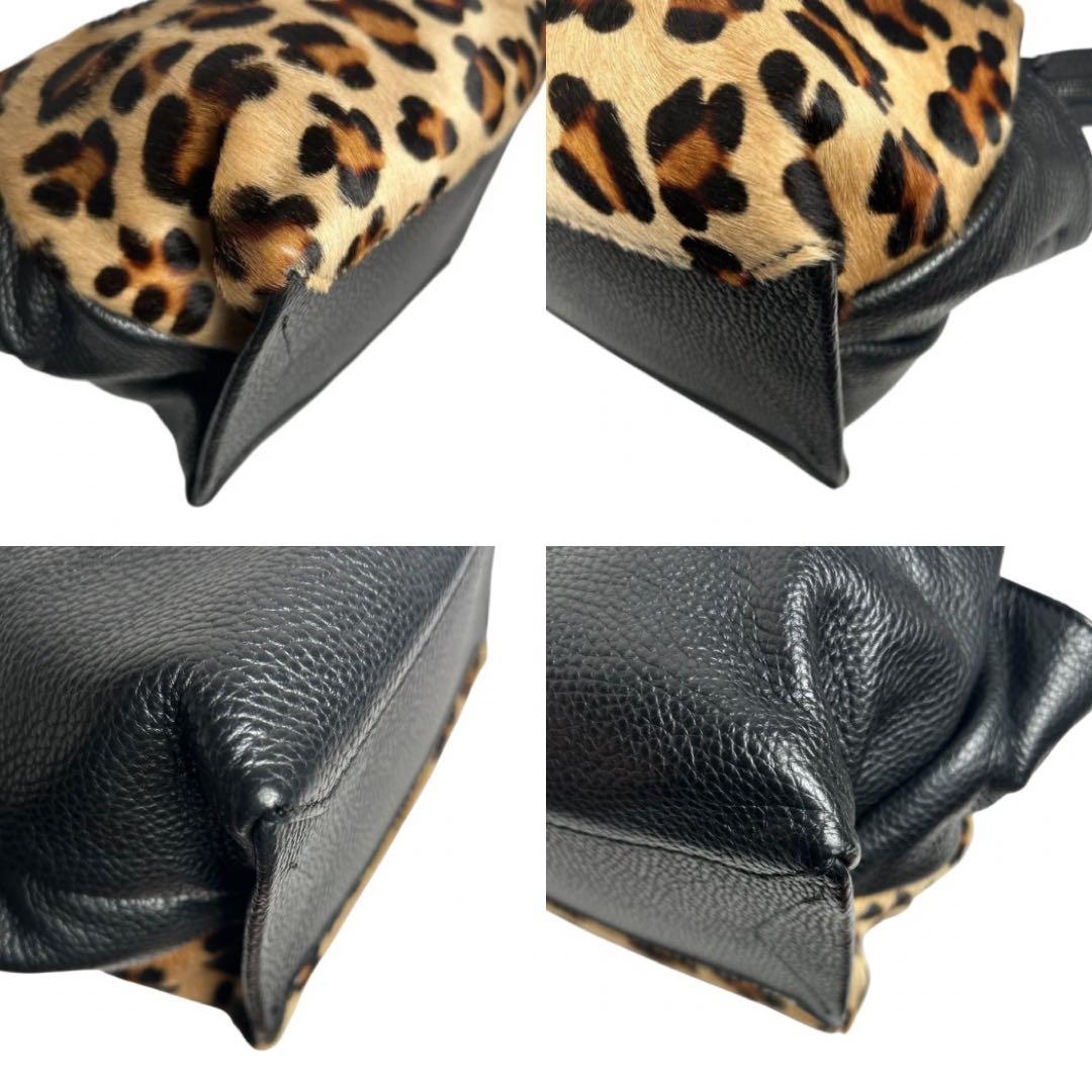 GIANNI CHIARINI ジャンニキアリーニ ハラコレオパードハンドバッグ