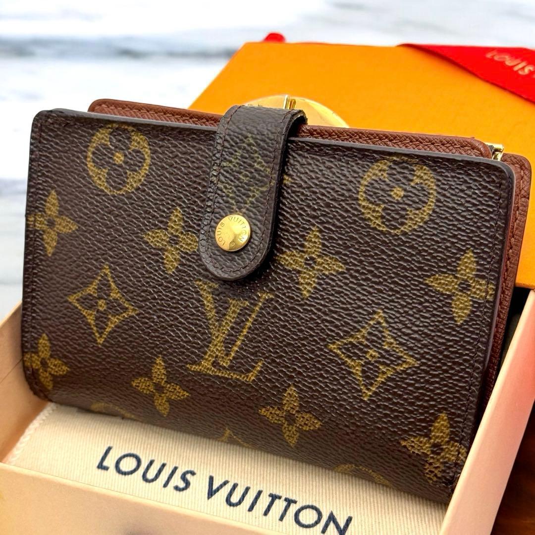 美品✨️ルイヴィトン　モノグラム　ヴィエノワ　二つ折り財布　折り財布　財布
