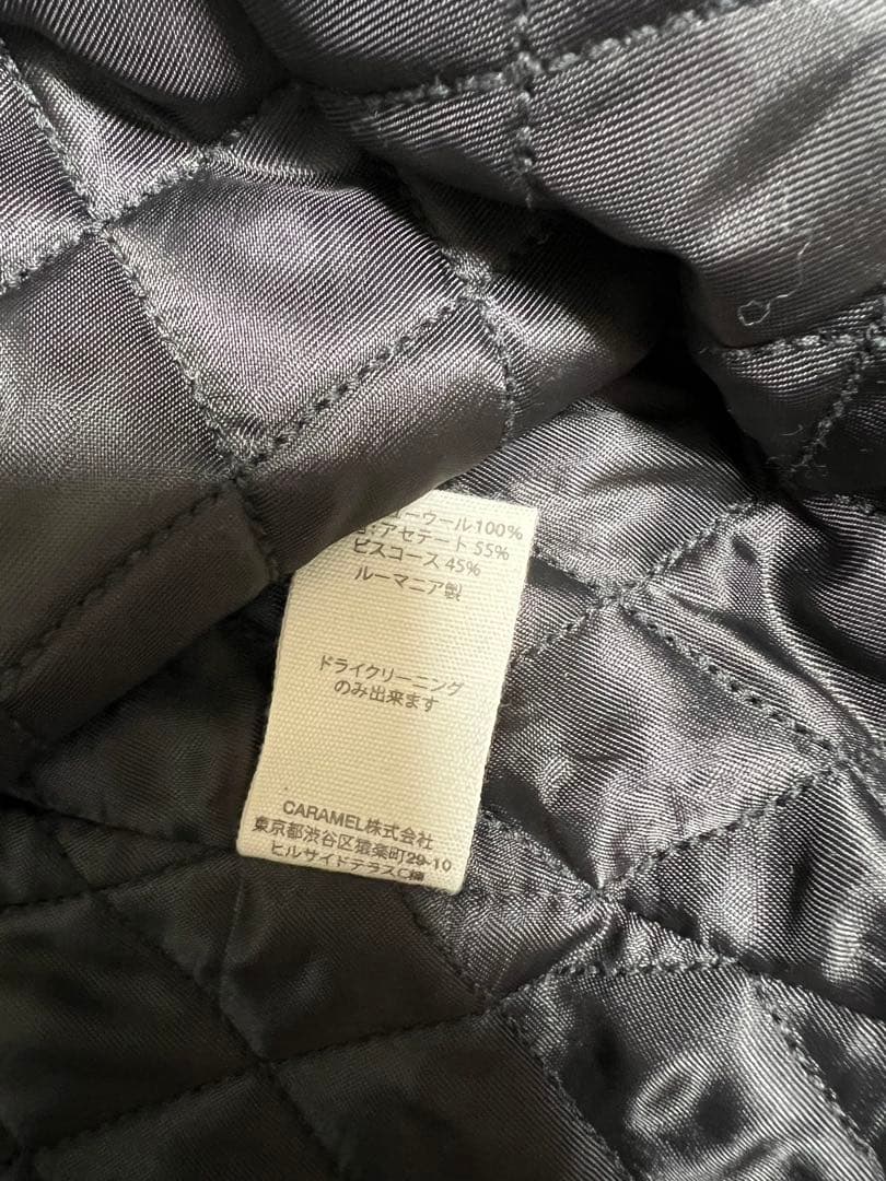 コート caramel BEAR COAT, CHARCOAL MELTON