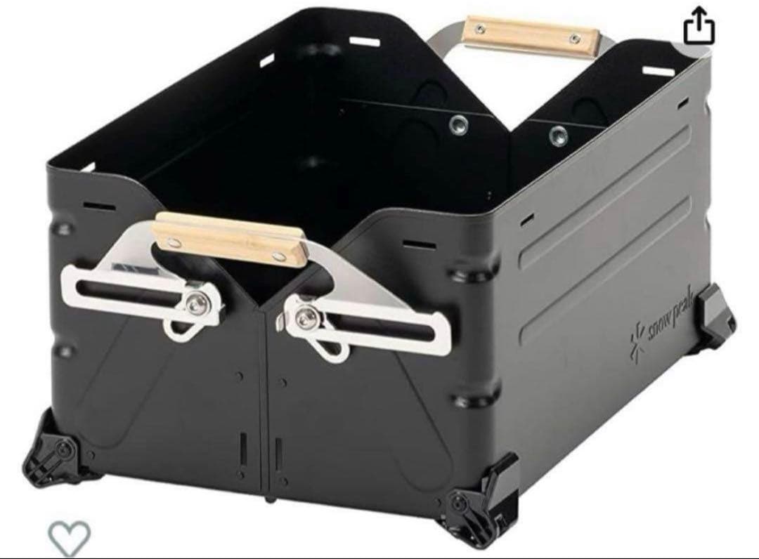 シェルフコンテナ25 マットブラック塗装　 peak スノーピーク