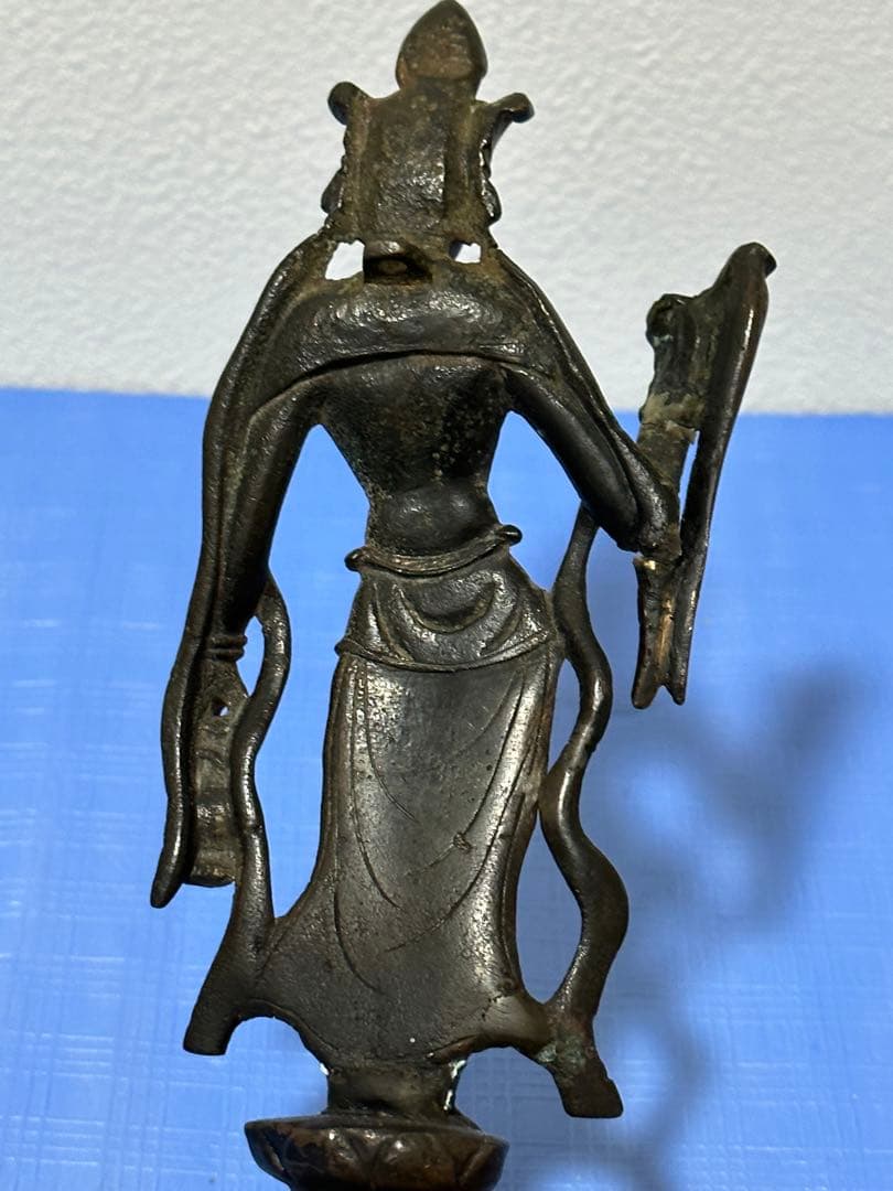 観音仏 中国仏像 キズある