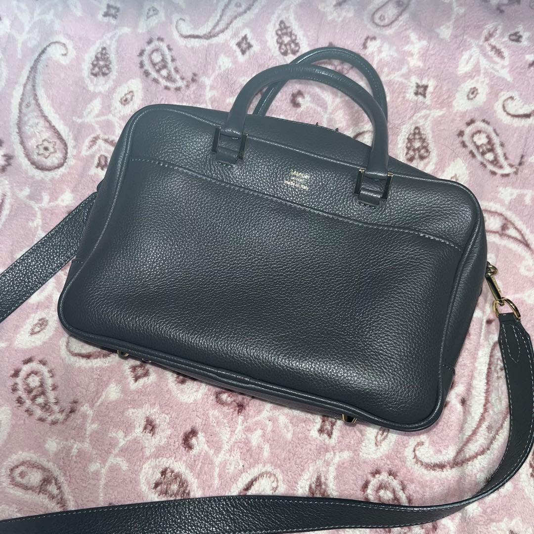 IENA Manuel MILANOマニュエルミラノ　レザーバッグ グレー系