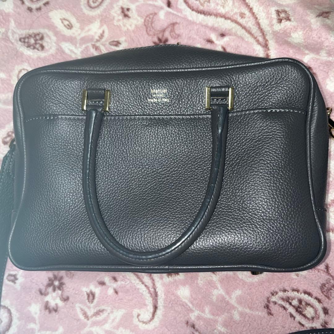 IENA Manuel MILANOマニュエルミラノ　レザーバッグ グレー系