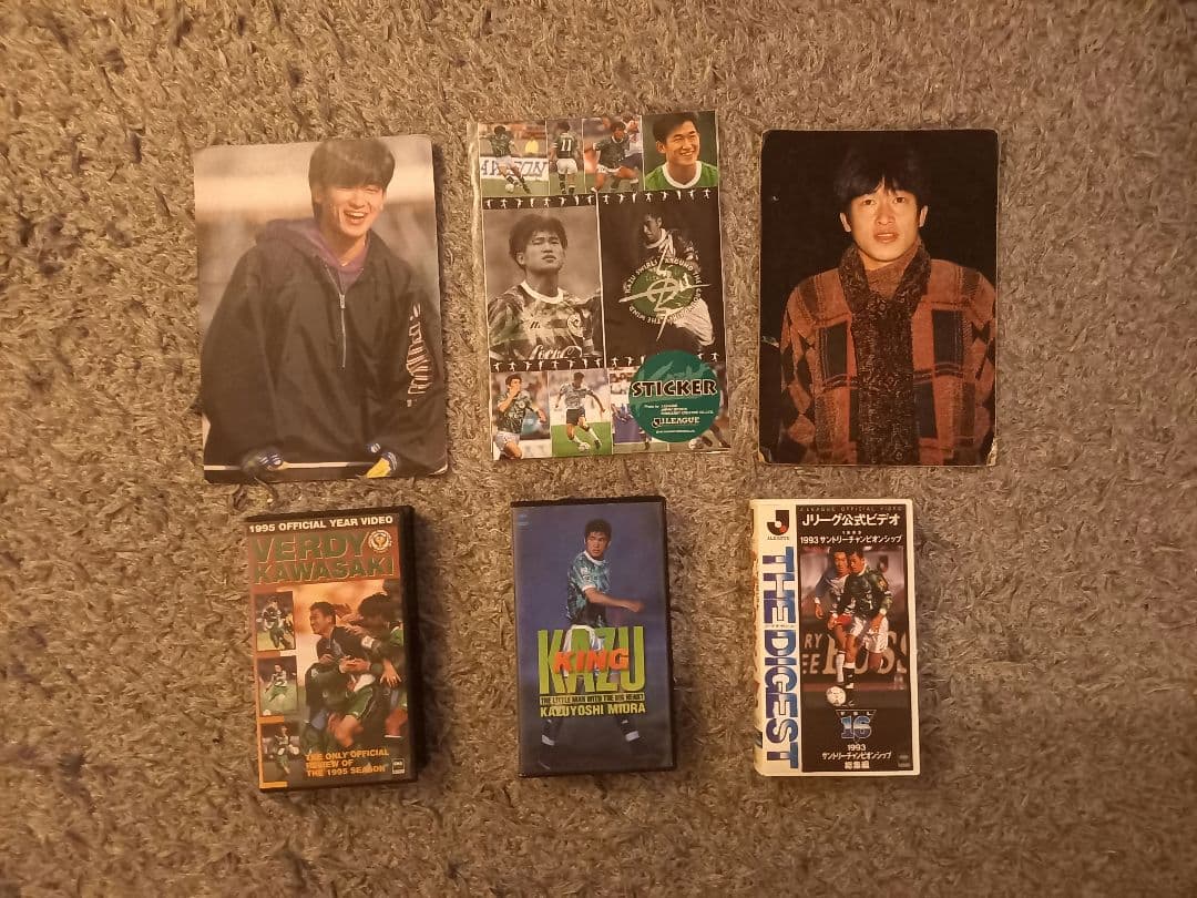 『超希少』KAZU 　三浦知良　ビデオテープ・ステッカー・下敷きセット