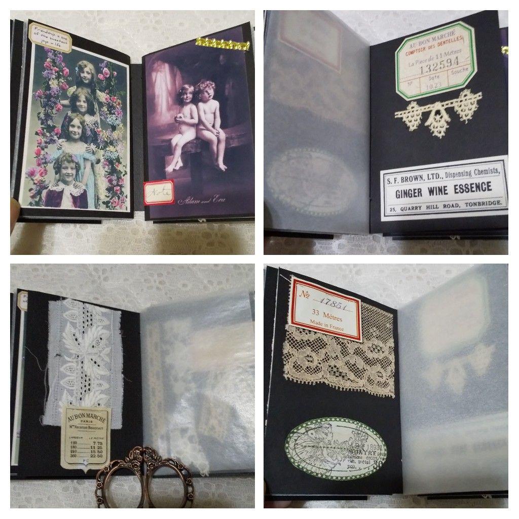 ジャンクジャーナル　レースサンプル帳　アンティーク