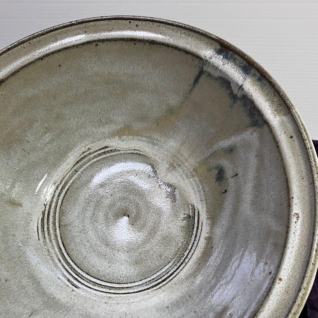 陶器　肥後　熊本　小代焼　大鉢　直径３２cm 刻印あり　井上泰秋作？