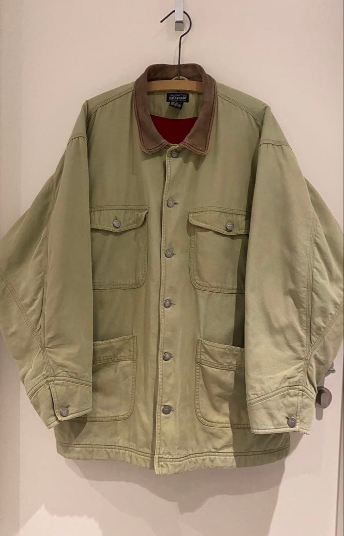 【名作】90s patagonia nuevorange ヌエボレンジ　襟レザー