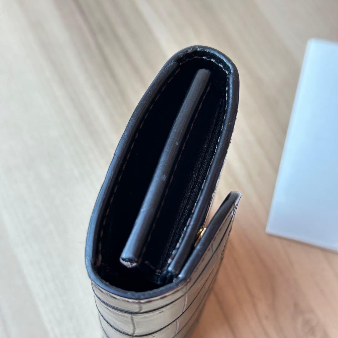 ワイルドスワンズ ポント クロコ ブラック【極美品】　小銭入れカバー付き