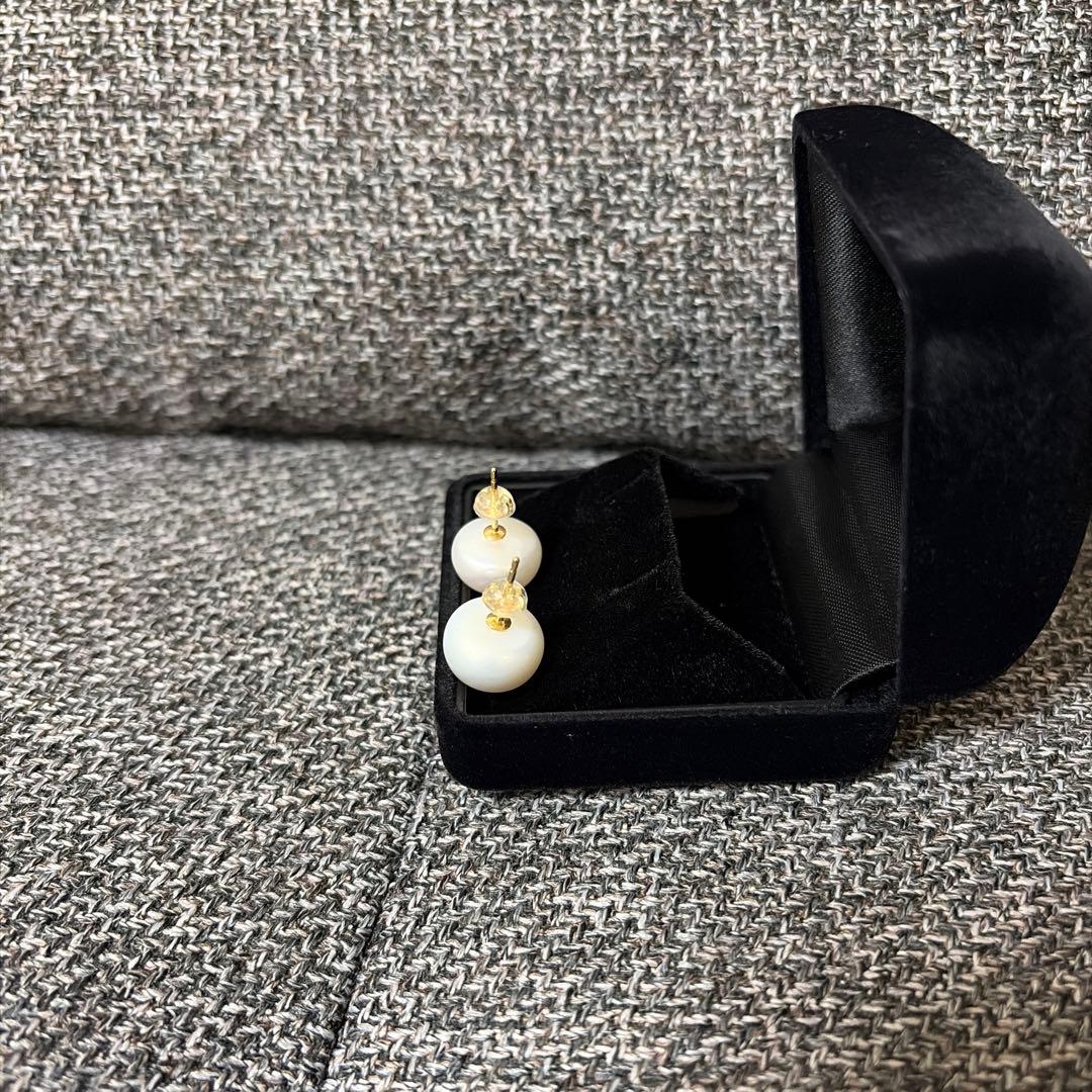【新品未使用】CADEAUX カドー バロックパール ピアス K18 淡水パール