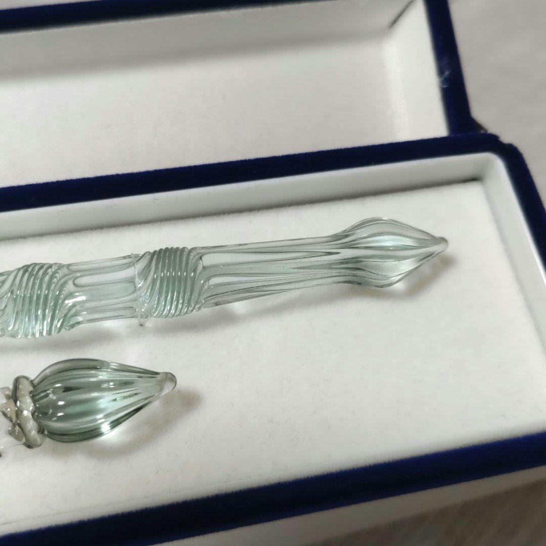 未使用品(テグスつき)佐瀬勇さん作ガラスペン/佐瀬工業所①