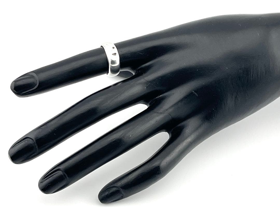 h965 ティファニー　カーブド　ハート　リング　シルバー　925 約8.5号