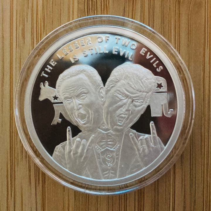 トランプ大統領　1トロイオンス銀貨　トランプ/バイデン