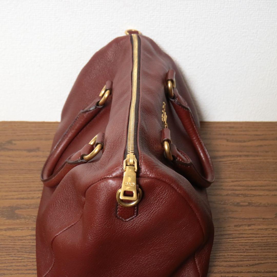 【極美品】 PRADA ダイノレザー ボストンバッグ ショルダーバッグ ギャラ