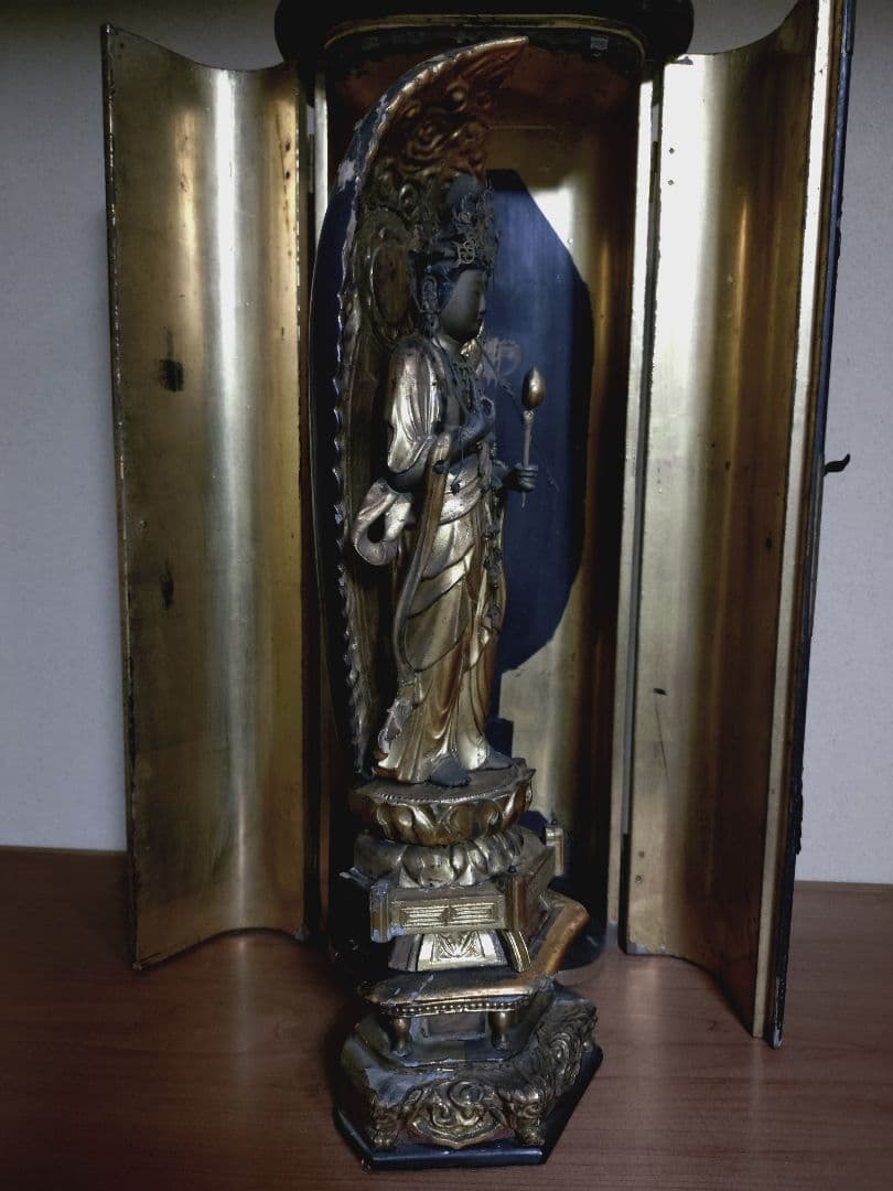 木彫 玉眼 聖観音菩薩立像 仏像 仏教美術