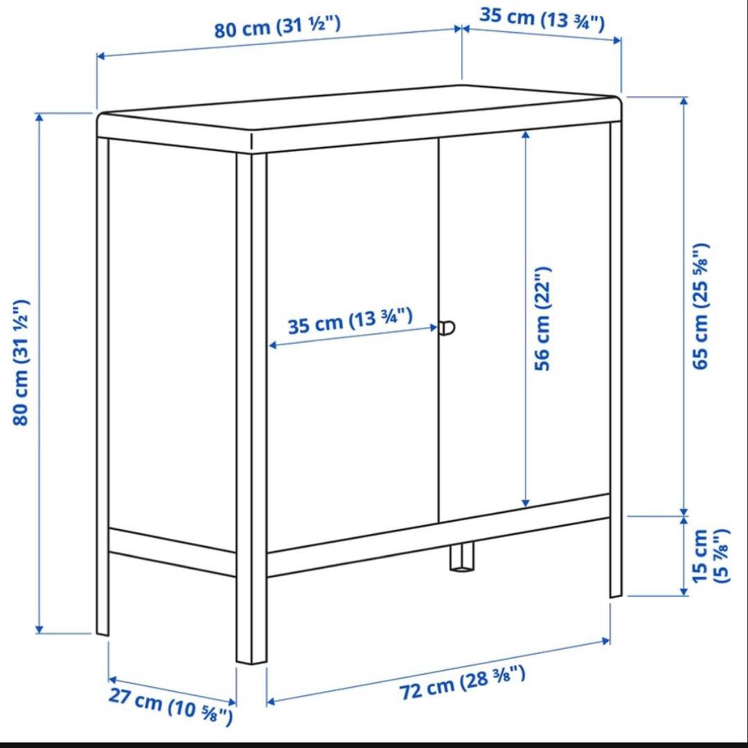 IKEA廃盤カラー:レッド　KOLBJÖRN（コールビョーン）キャビネット