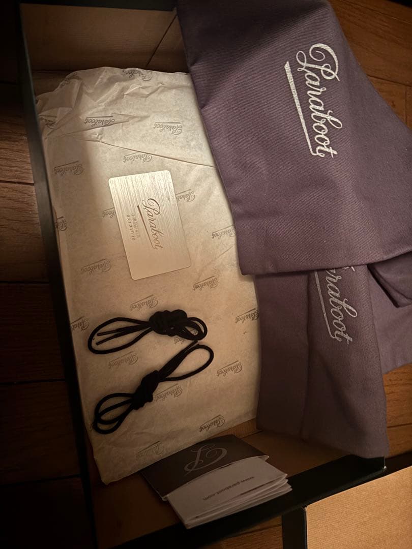 パラブーツ EDIFICE別注 シャンボード　ステッチ黒24.5cm