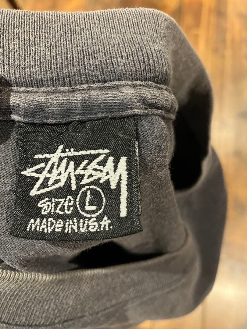 80's OLD Stussy ブラック Tシャツ Lサイズ