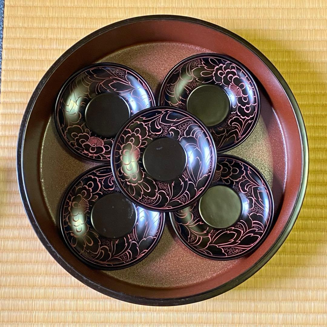 輪島塗 茶櫃と茶たくセット