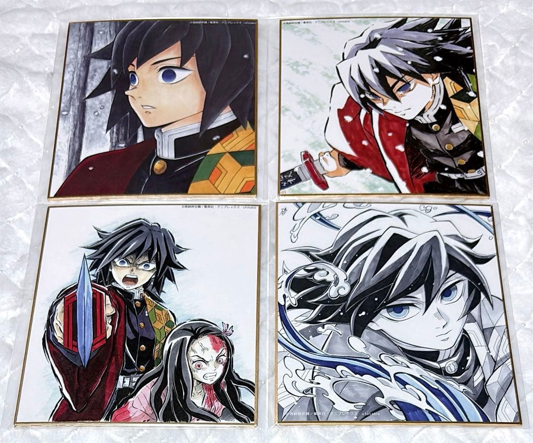 鬼滅の刃　冨岡義勇　柱稽古ダイニング・柱ダイニング　新規ランダム複製ミニ色紙