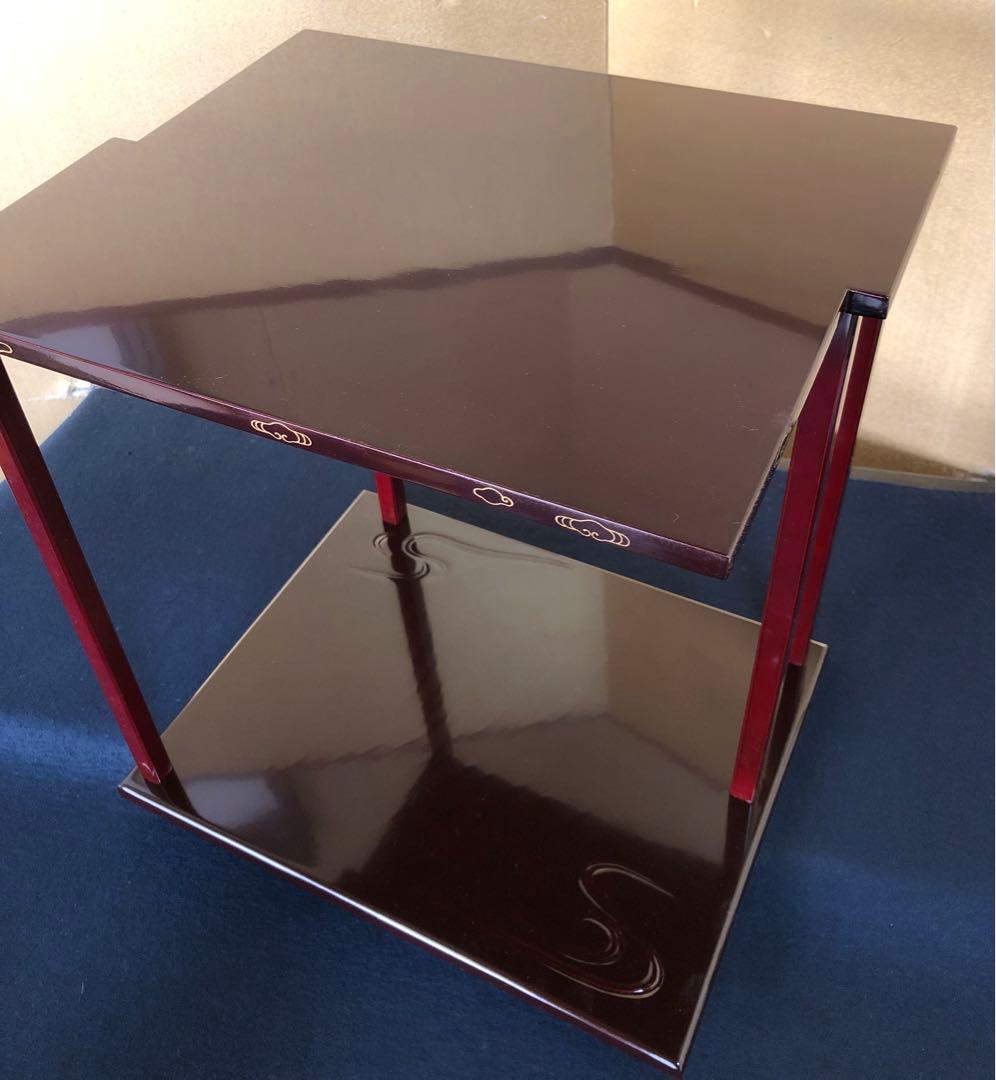 《R》茶道具 淡々斎好写 山雲棚 組立式 山下靖斎作 元箱　251216お5