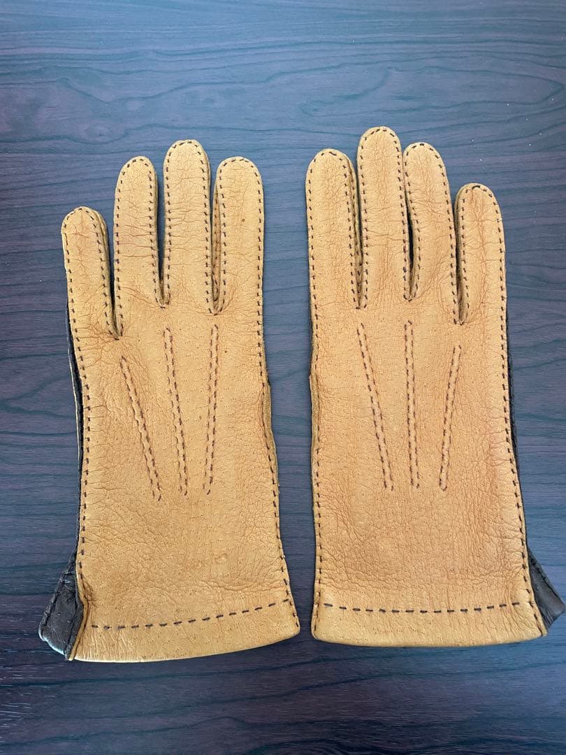 Restelli ペッカリー革手袋　キャメル　サイズ8