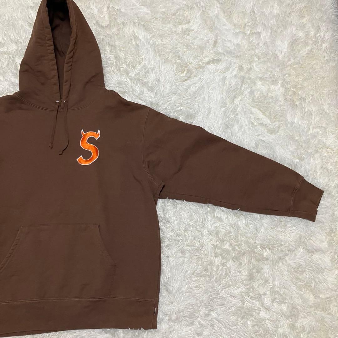 Supreme S Logo Hooded ツノ ブラウン L