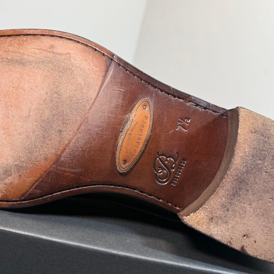 【美品】BEN＆SONS UK7.5 ボロネーゼ製法 クリーニング済