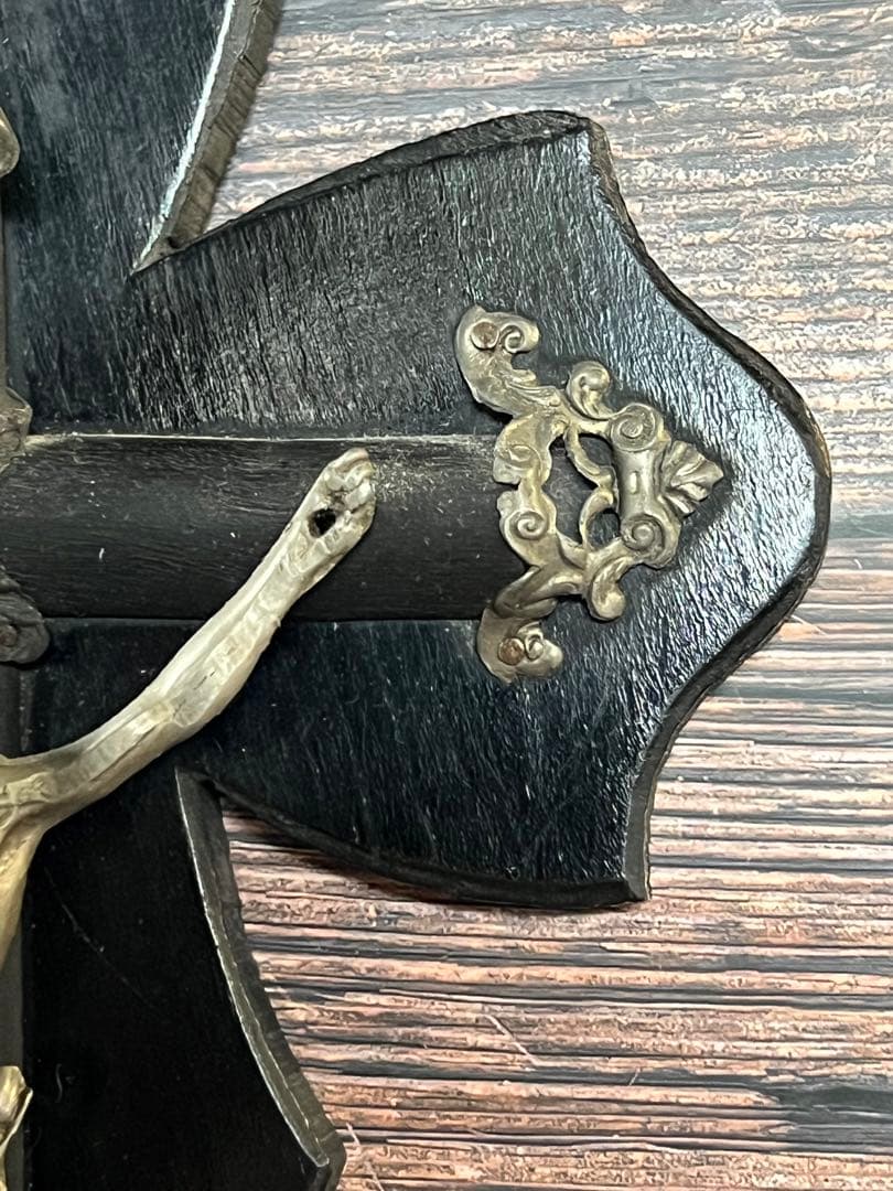 フランス　アンティーク　聖水盤　イエスキリスト 磔刑　十字架　クロス