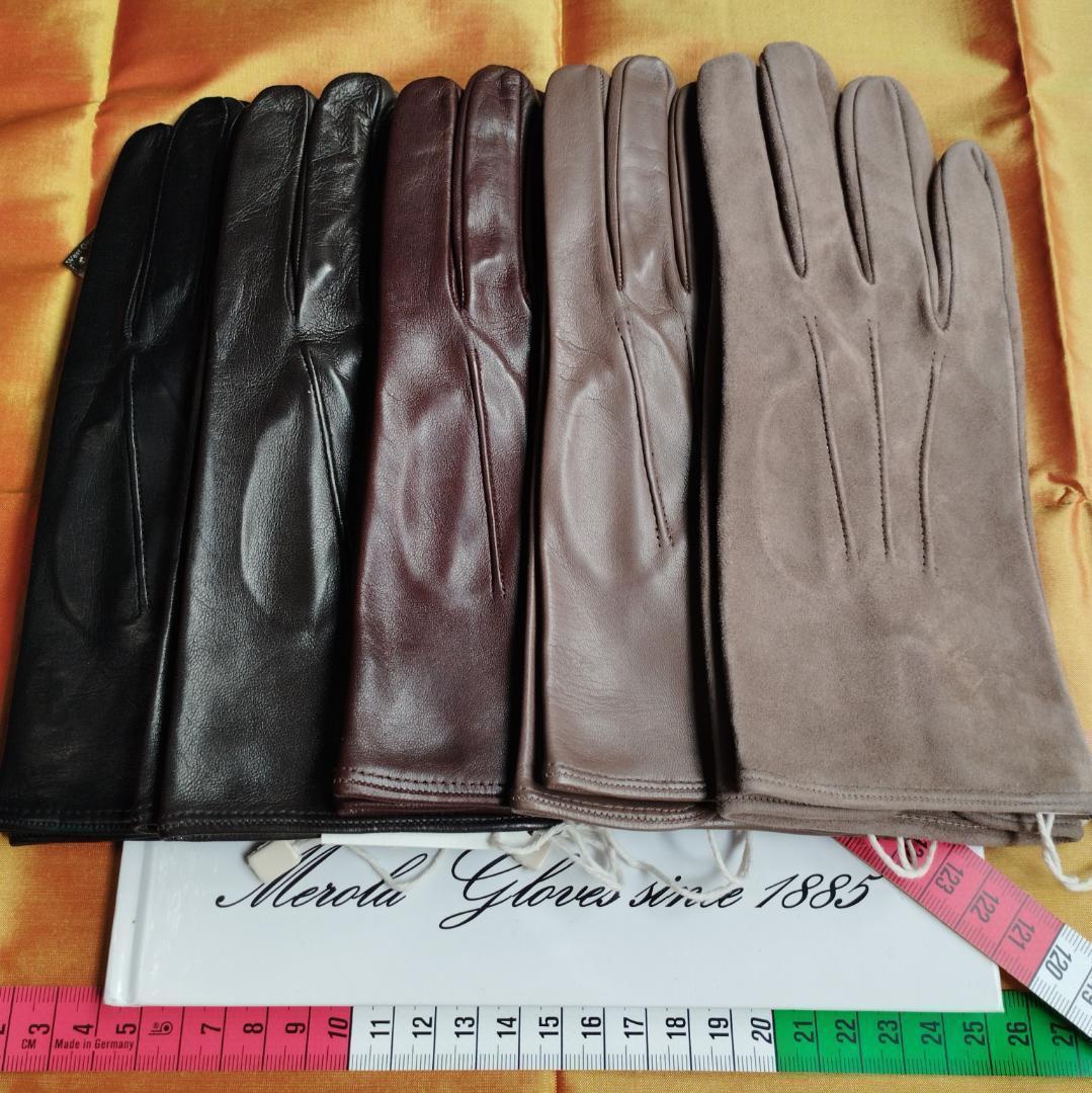 一部完売 メローラ ナッパ黒 ライニングなし グローブ 革手袋 MEROLA