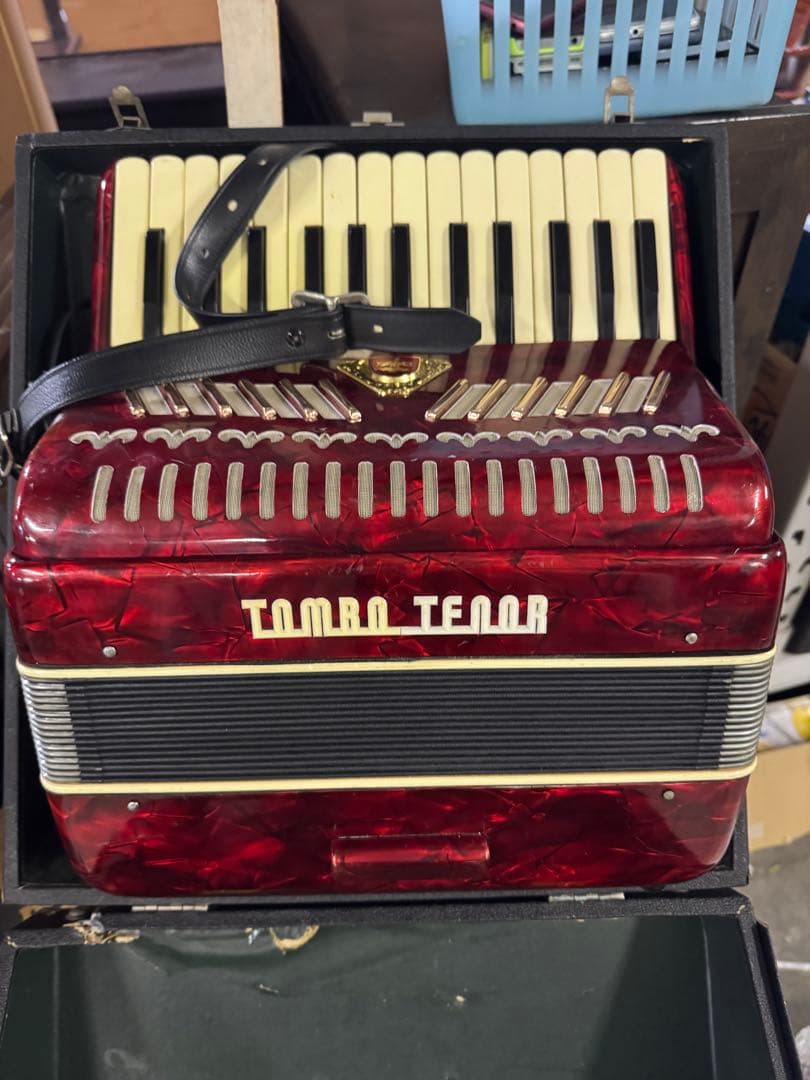 TOMBO TENOR アコーディオン 赤 27キー