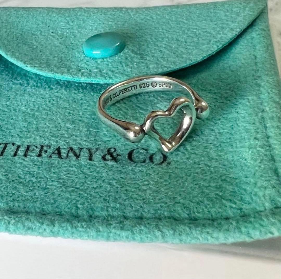 ティファニー　オープンハート　リング　シルバー925 8号