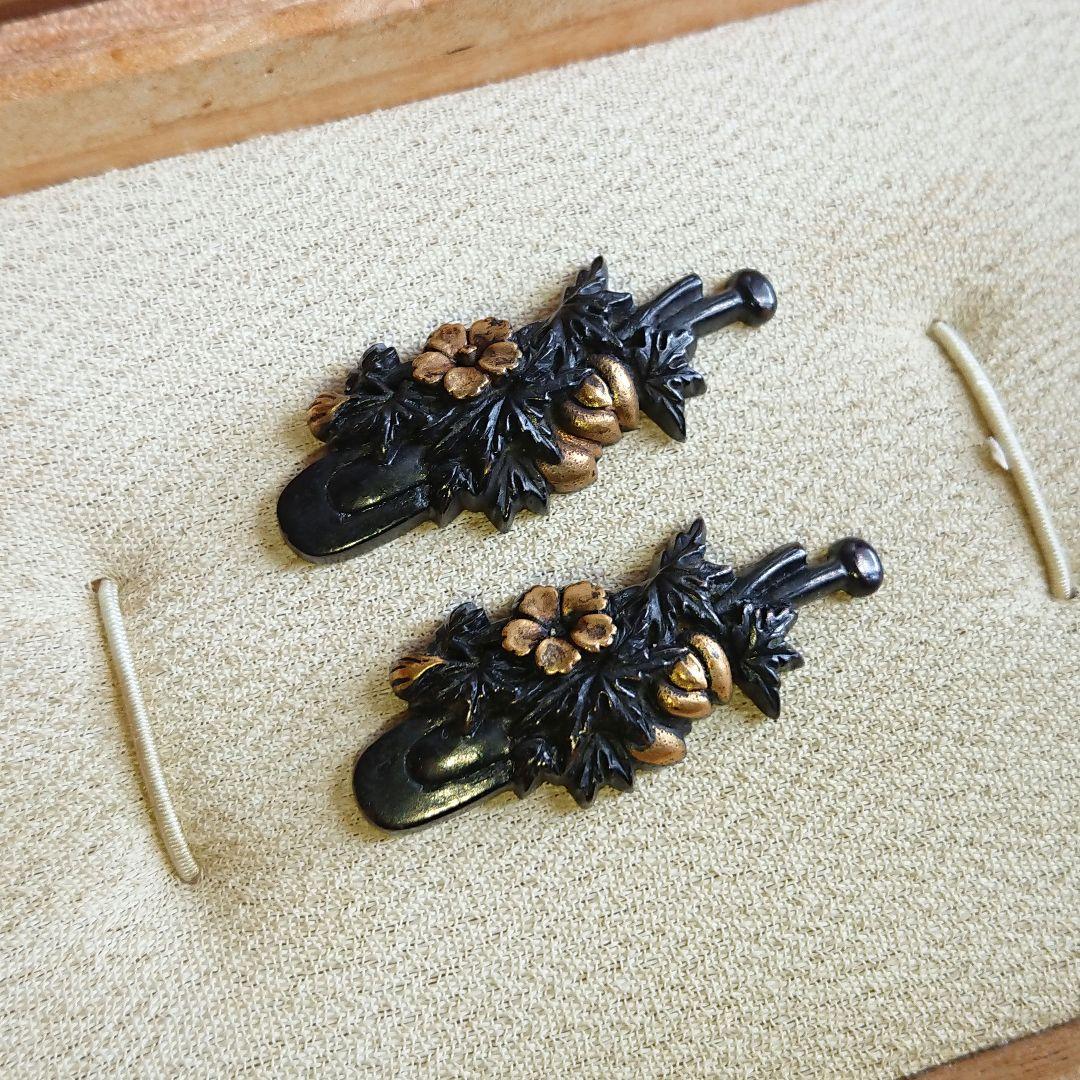 江戸時代後期 目貫 精密細工 江戸期 刀装具 武具 草花
