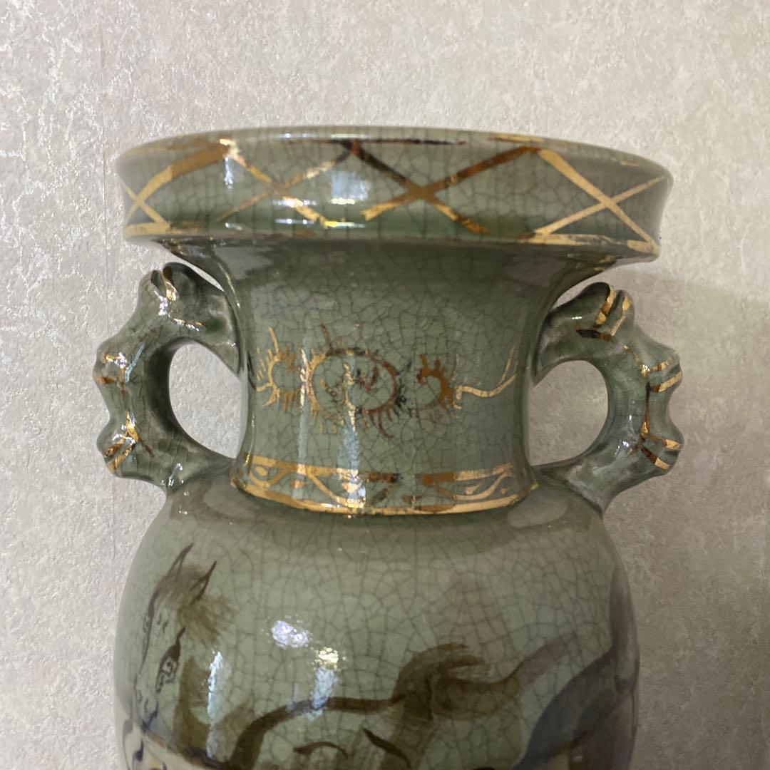 相馬焼　大花瓶　近徳　今年の干支　馬