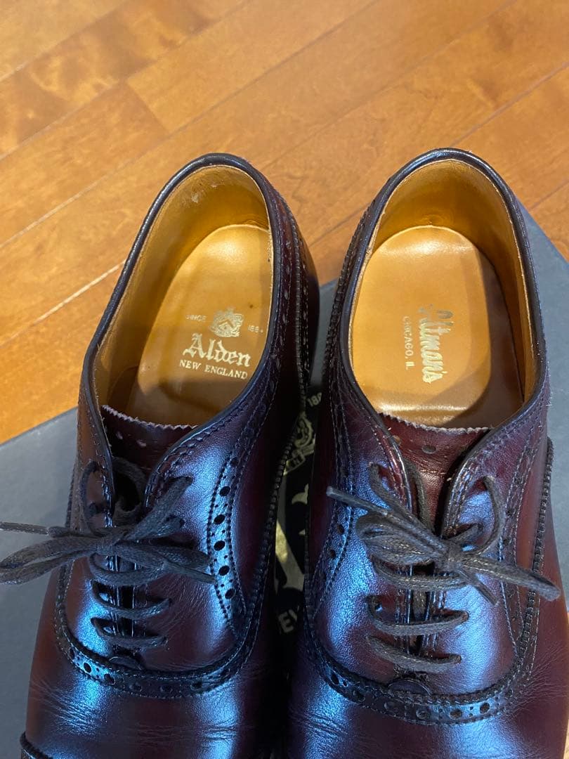 Alden オールデン 908 バーガンディ カーフ 6ハーフ 6.5 中古美品