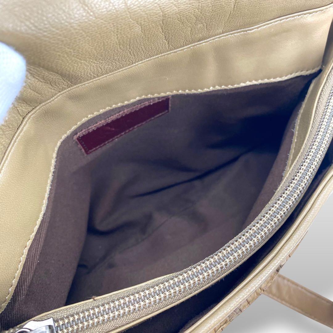 【美品】ARUKAN ショルダーバッグ 斜め掛け エキゾチックレザー 本革