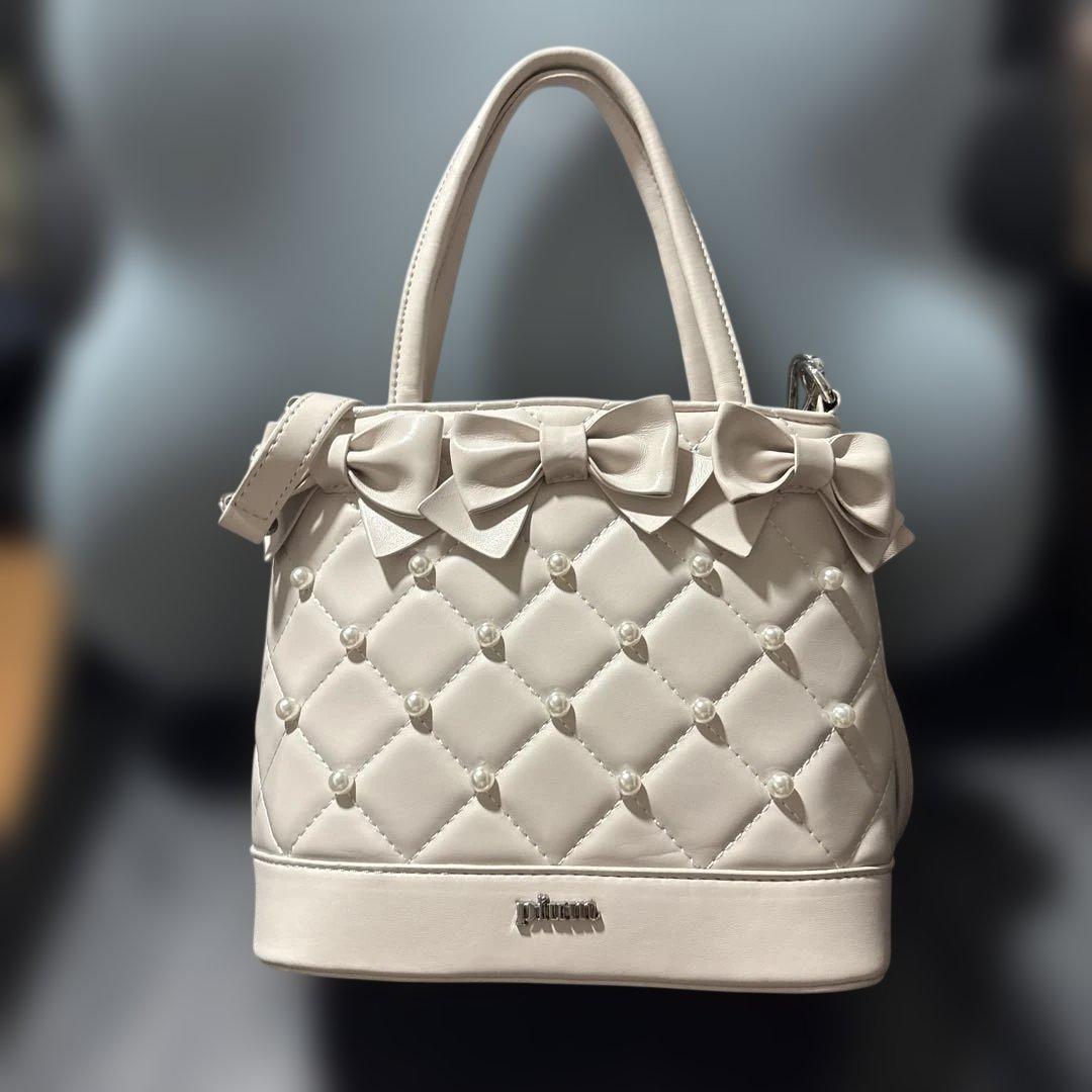 pium キルティングリボンバッグ