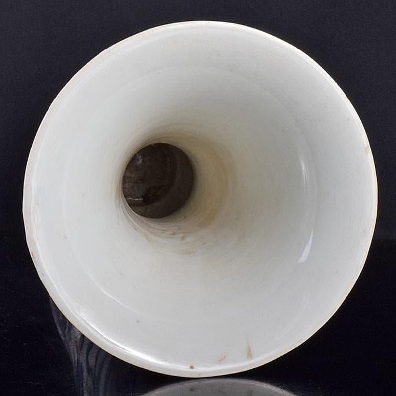 中国　大明萬暦年製　豆彩　花卉文　尊式瓶　V　R7686