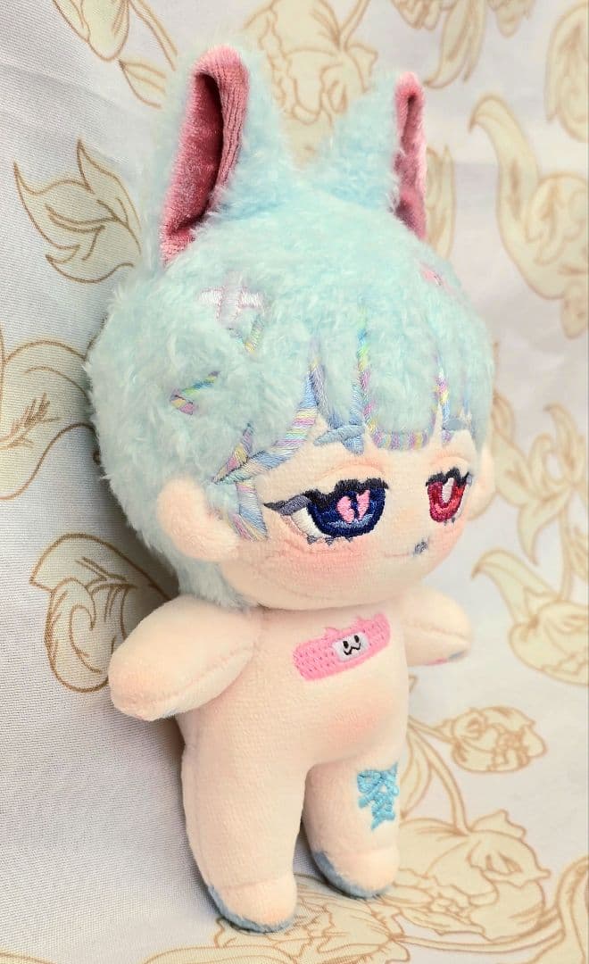 自作 無属性 ぬいぐるみ ぺたぺた絆創膏ネコ 15cm