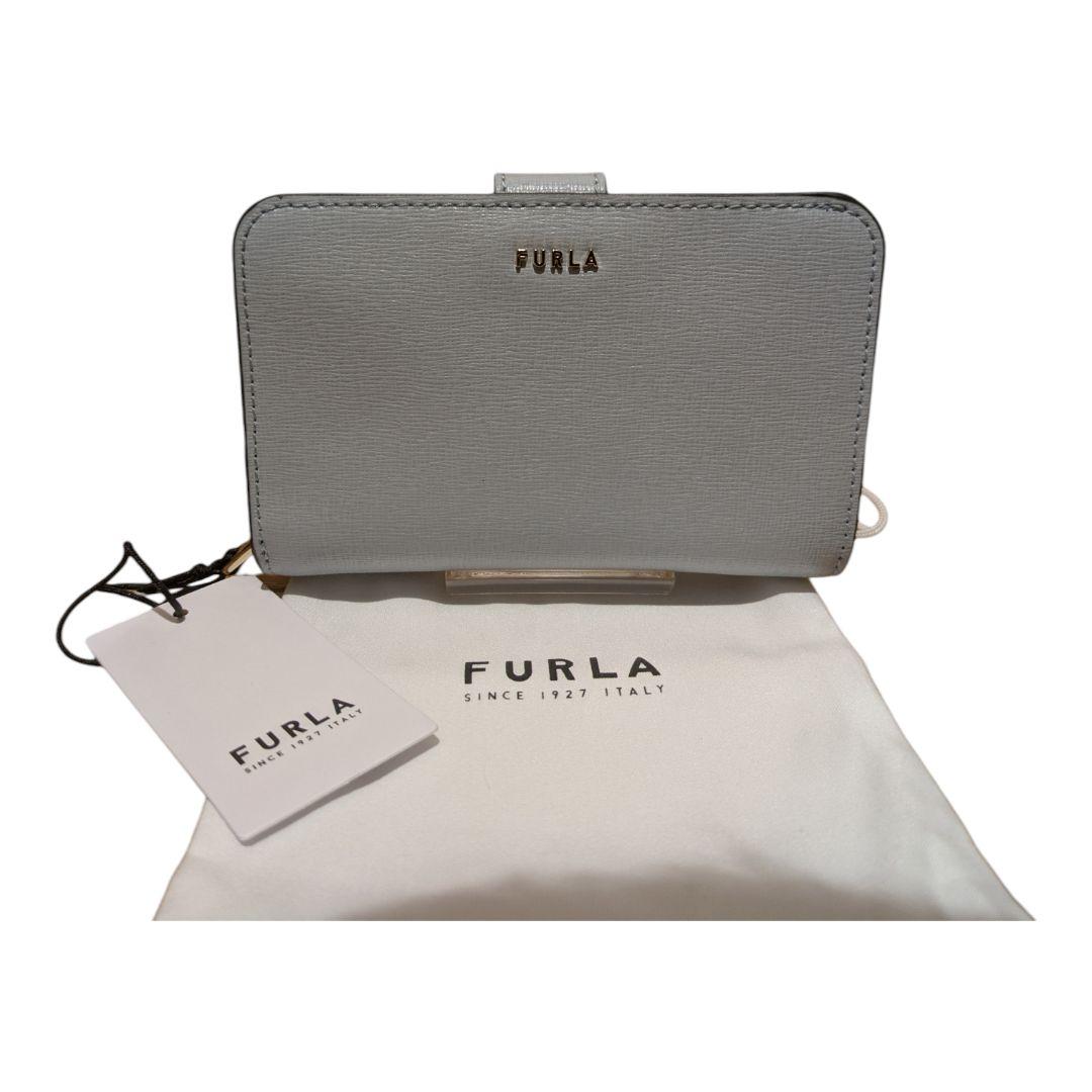 【新品未使用】 FURLA フルラ BABYLON(バビロン) M 水色　ブルー