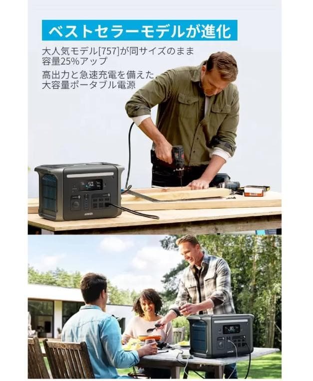 Anker アンカー ポータブル電源 A1772511 Solix F1500