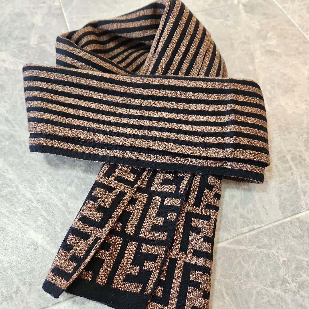 FENDI ストライプデザイン マフラー