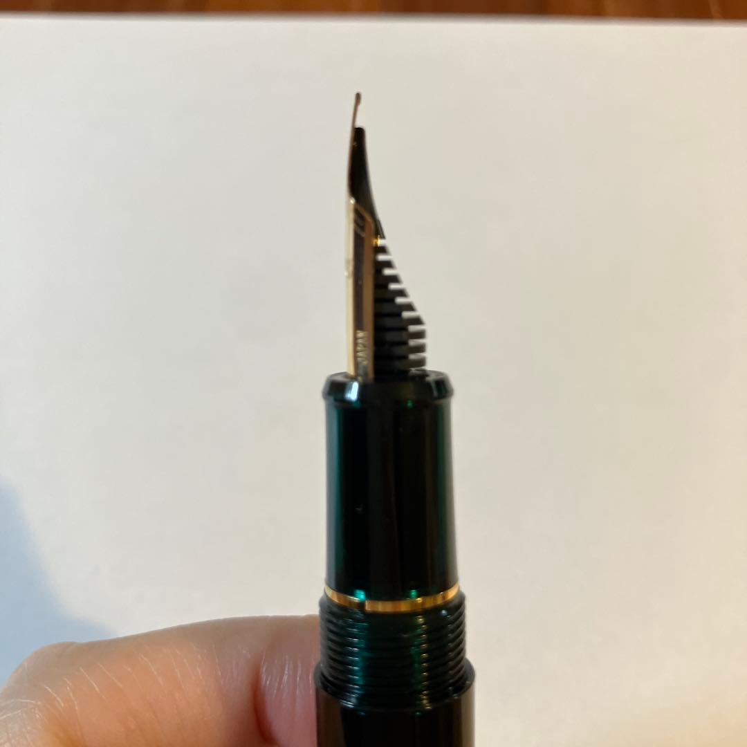 プラチナ　#3776センチュリー　ローレルグリーンSFニブ　箱・保証書付き