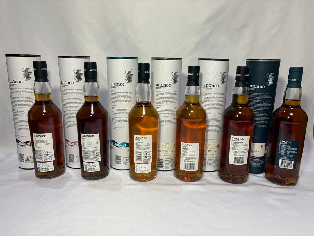 【未開栓・箱付】アンノック(anCnoc)シングルモルトウイスキー 6本セット