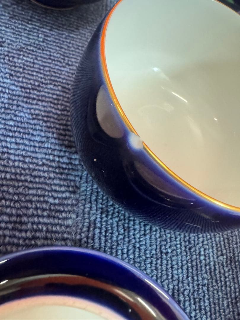 1958 香蘭社　金彩　湯呑蓋付　5客